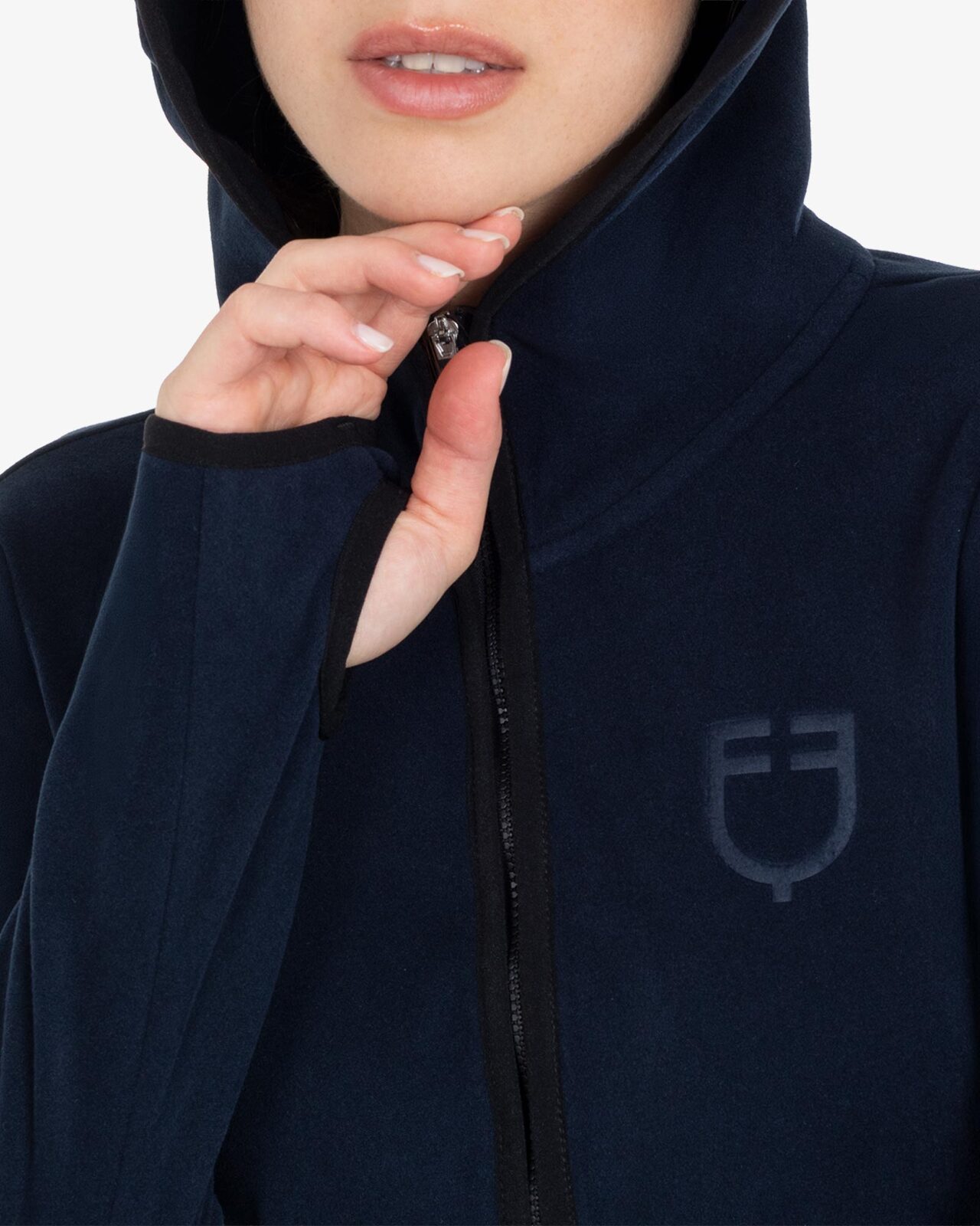 Women's fleece zip-up sweatshirt