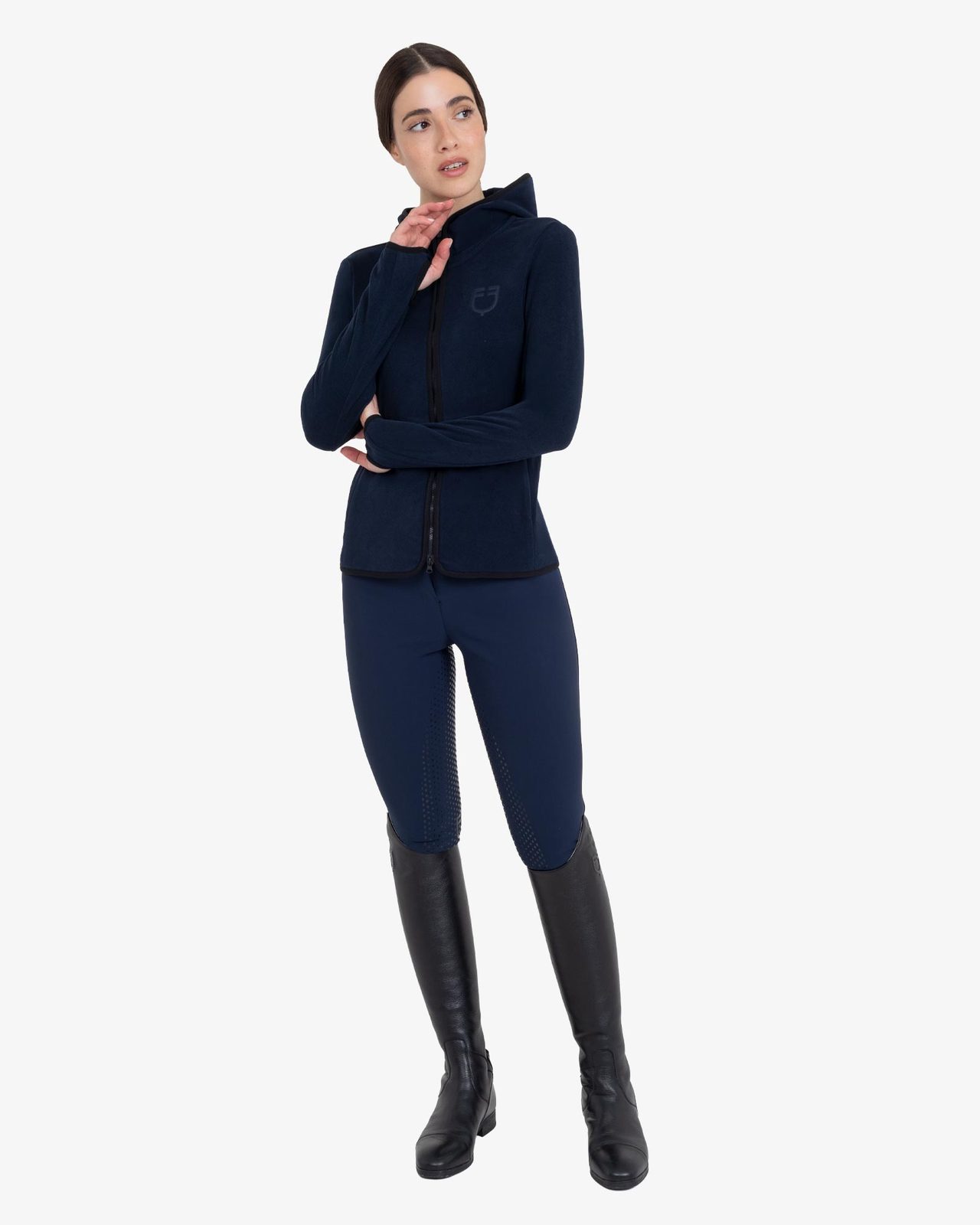 Women's fleece zip-up sweatshirt
