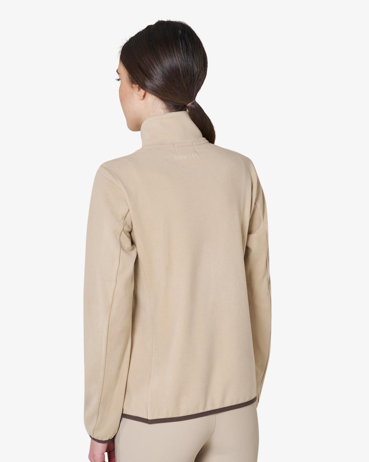 Women’s high-neck fleece sweatshirt with 3/4 zip
