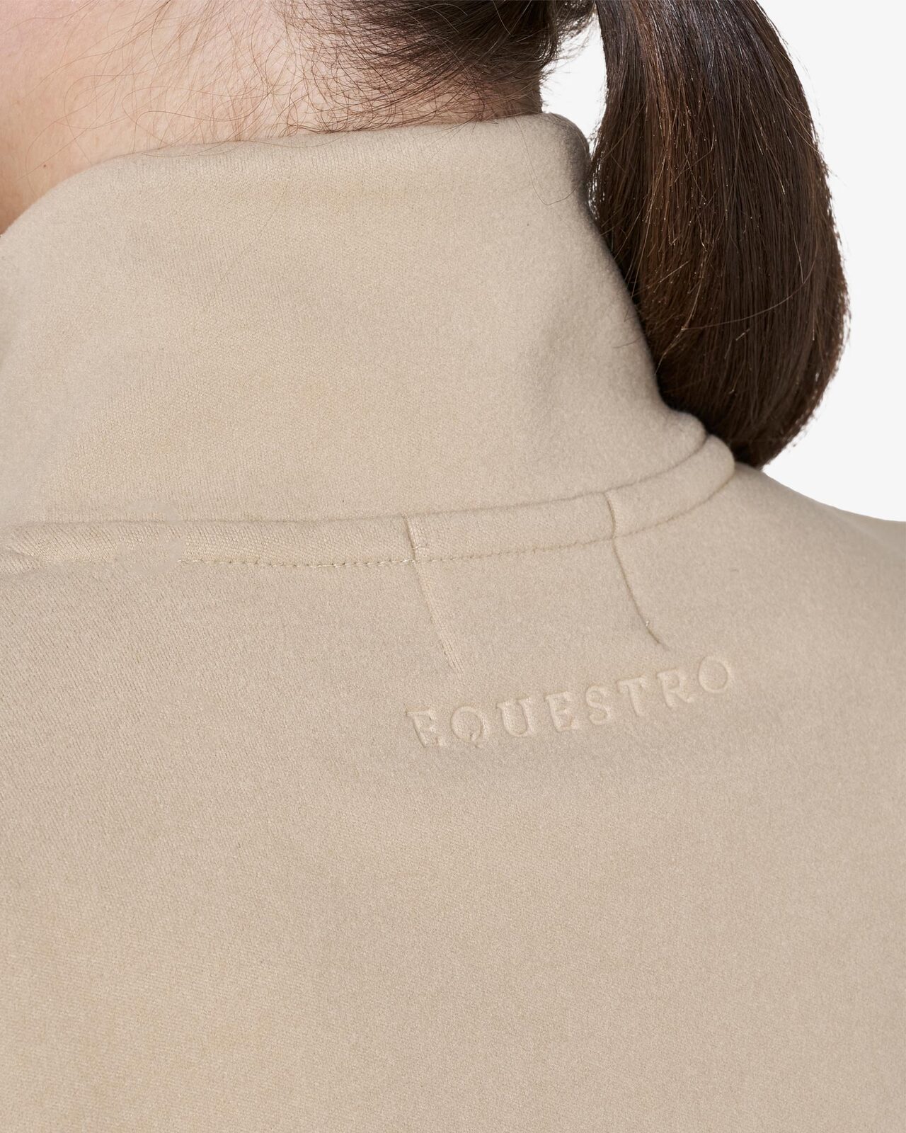 Women’s high-neck fleece sweatshirt with 3/4 zip