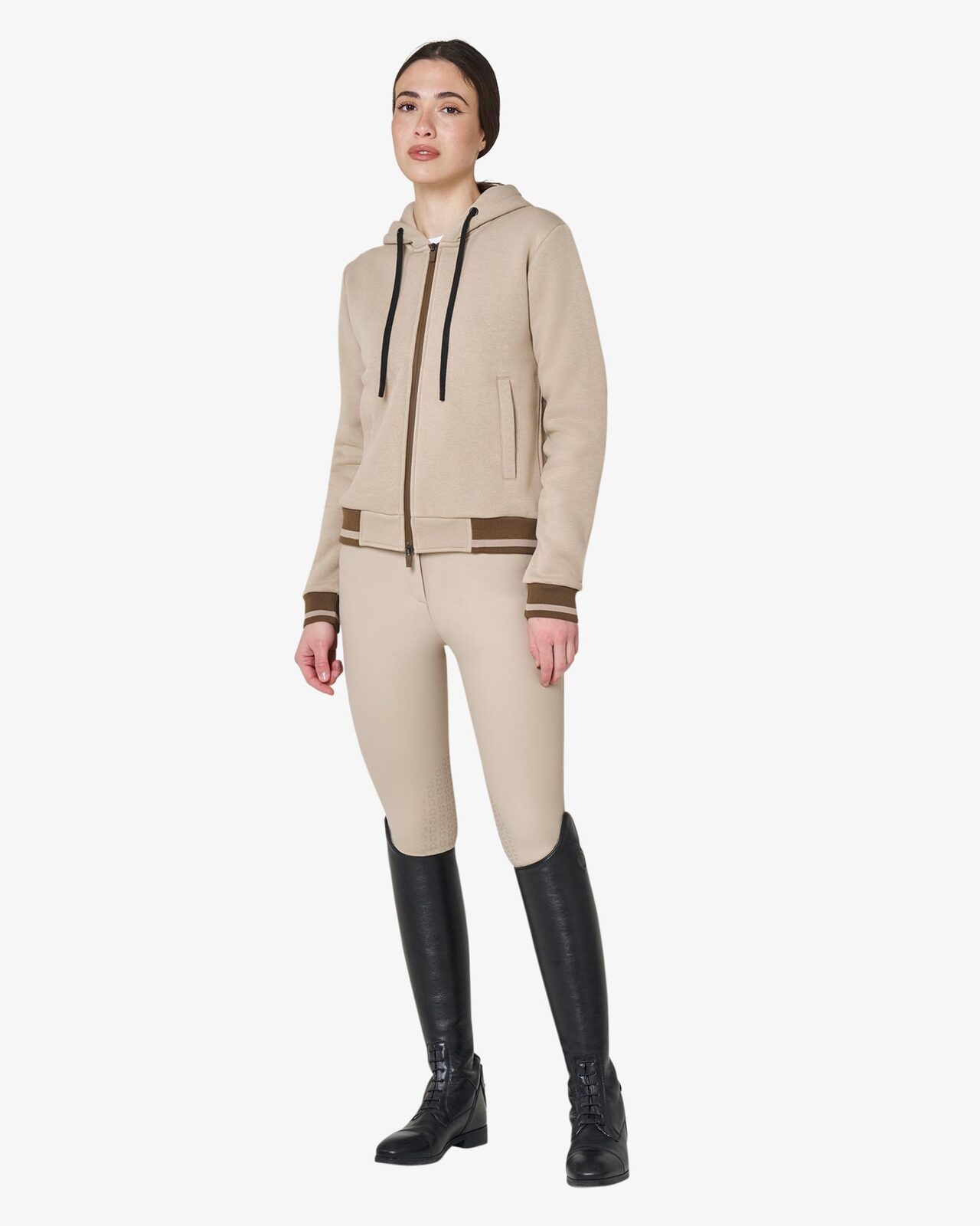 Women's hoodie with front zipper