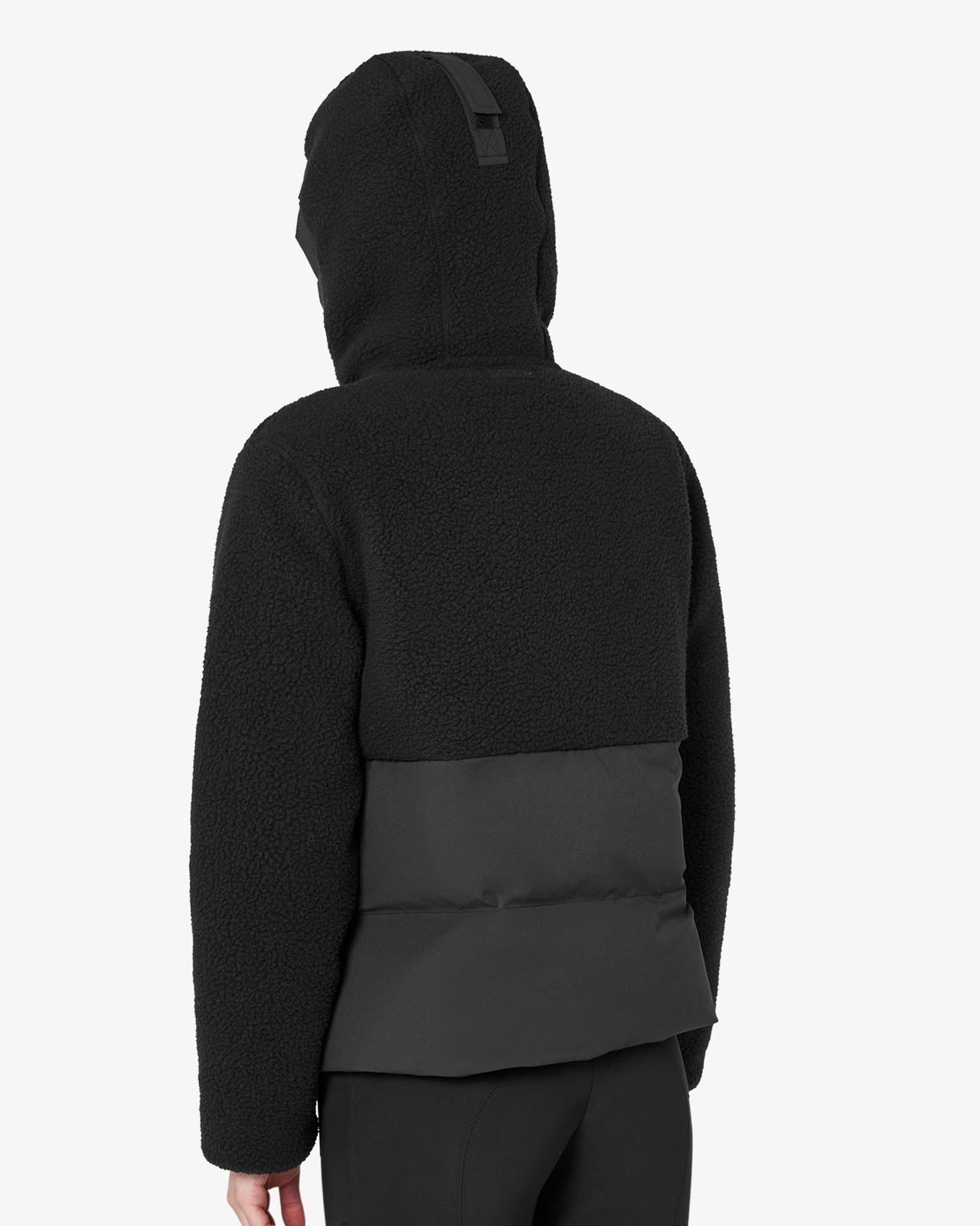 Women's down jacket with teddy inserts
