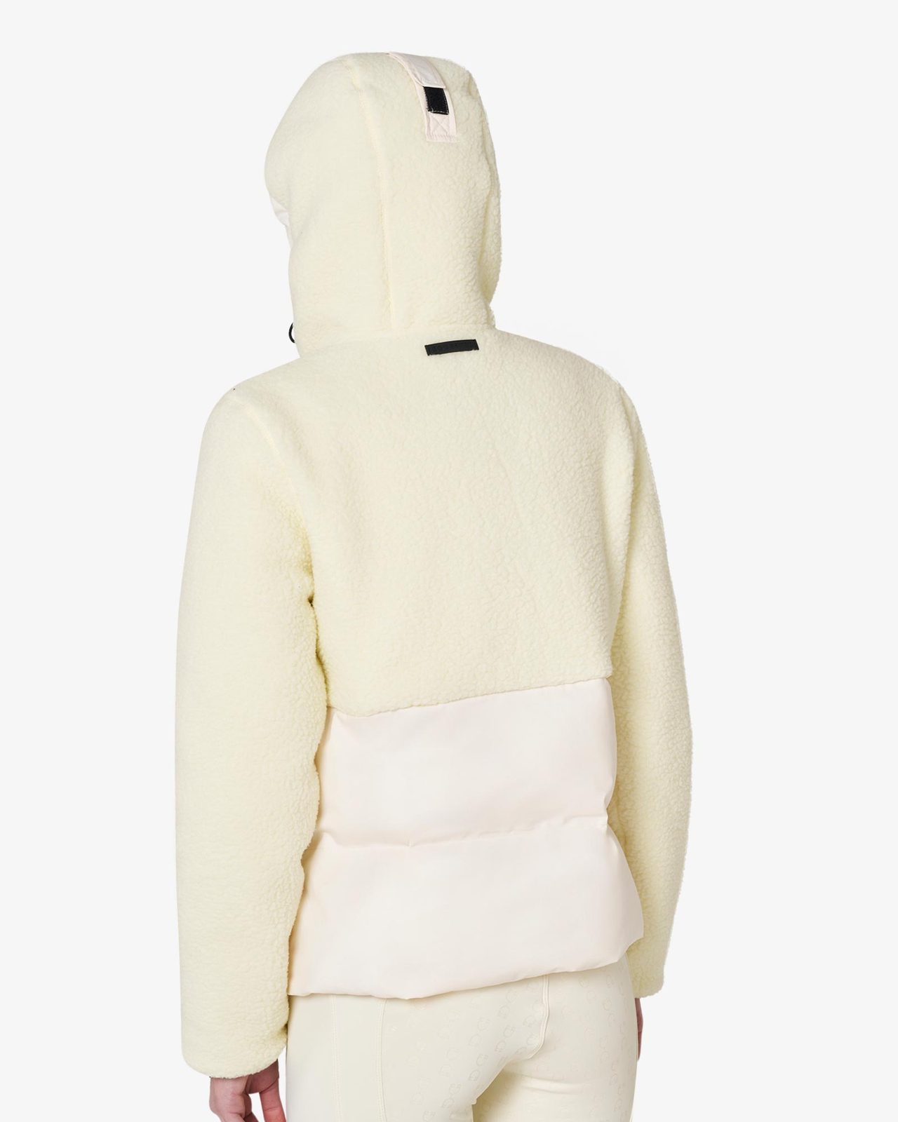 Women's down jacket with teddy inserts