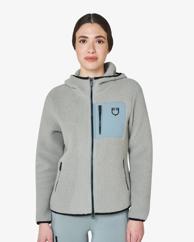 Women's teddy fleece hoodie with zip
