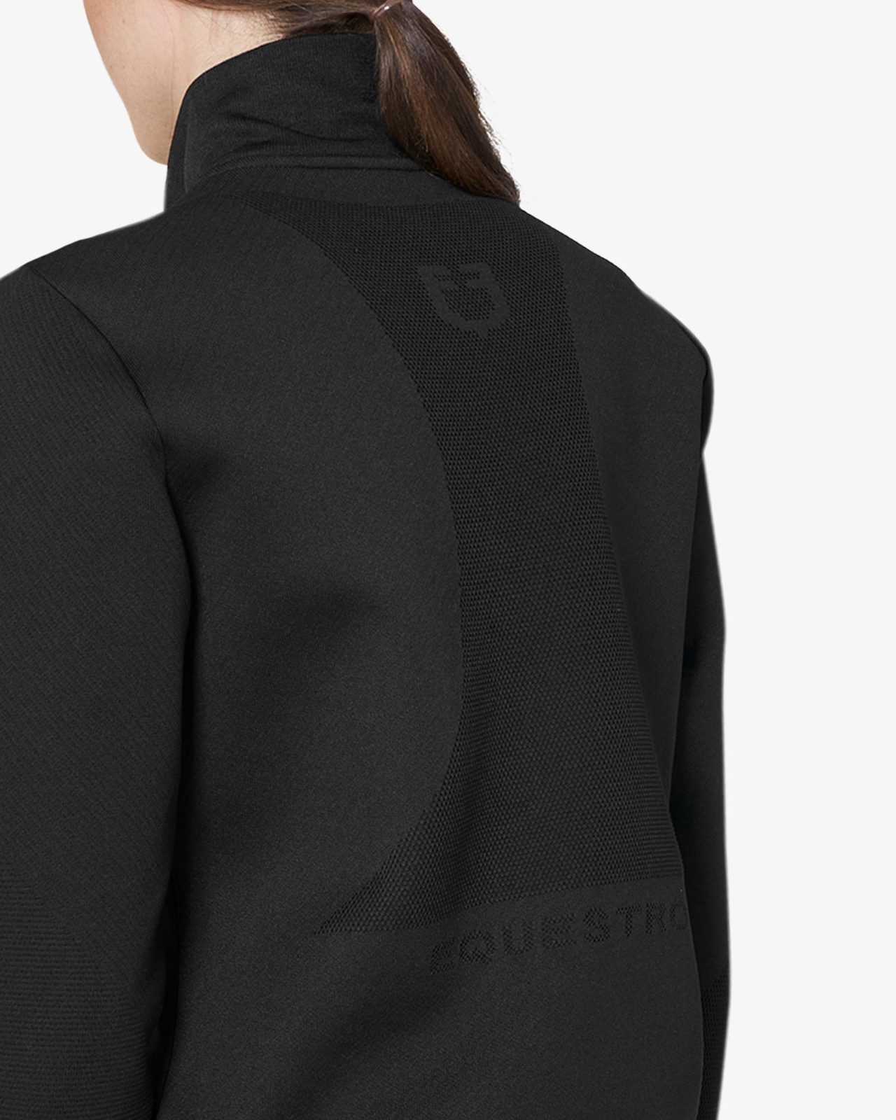 Women's technical high collar sweatshirt with 3/4 zip