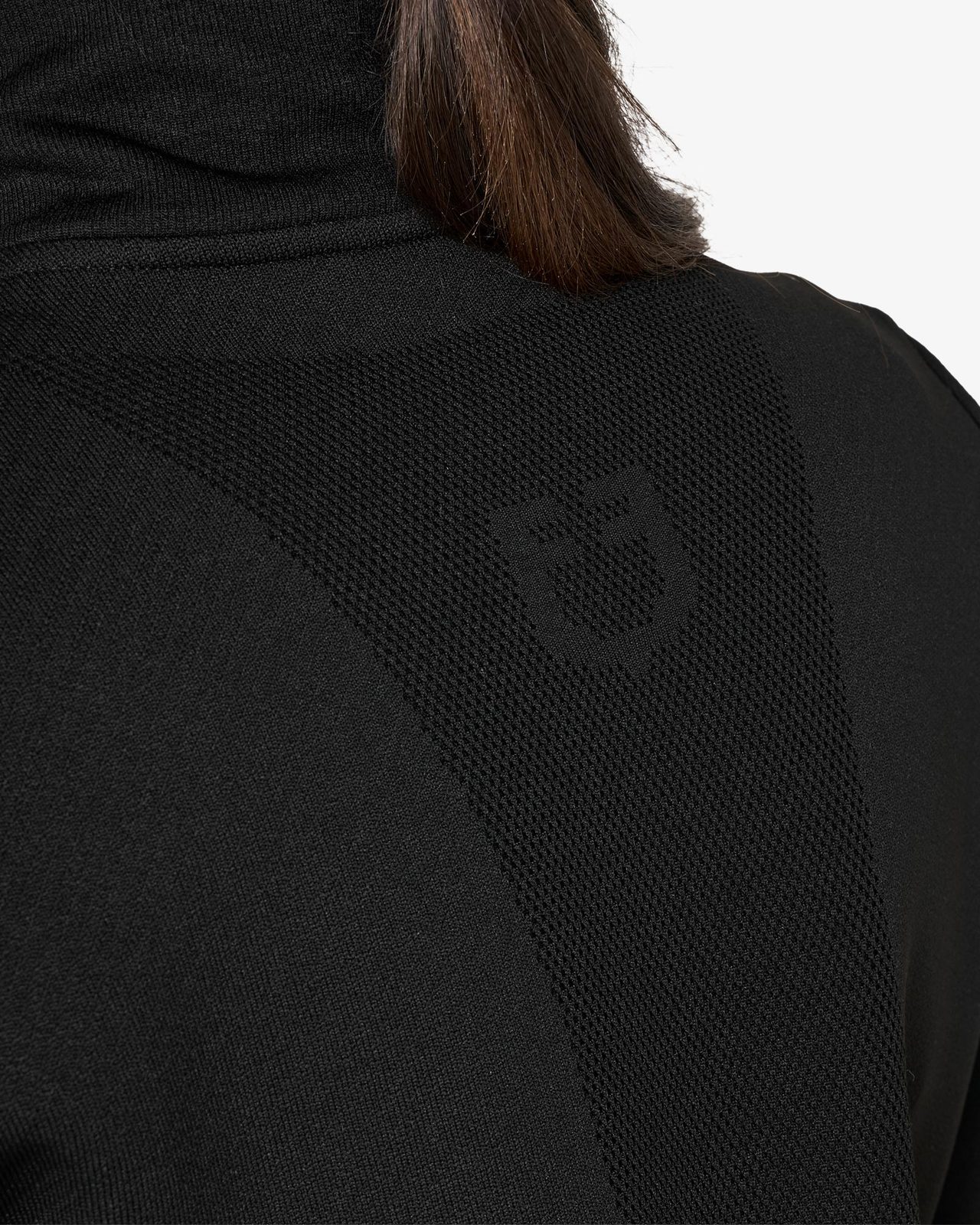 Women's technical high collar sweatshirt with 3/4 zip