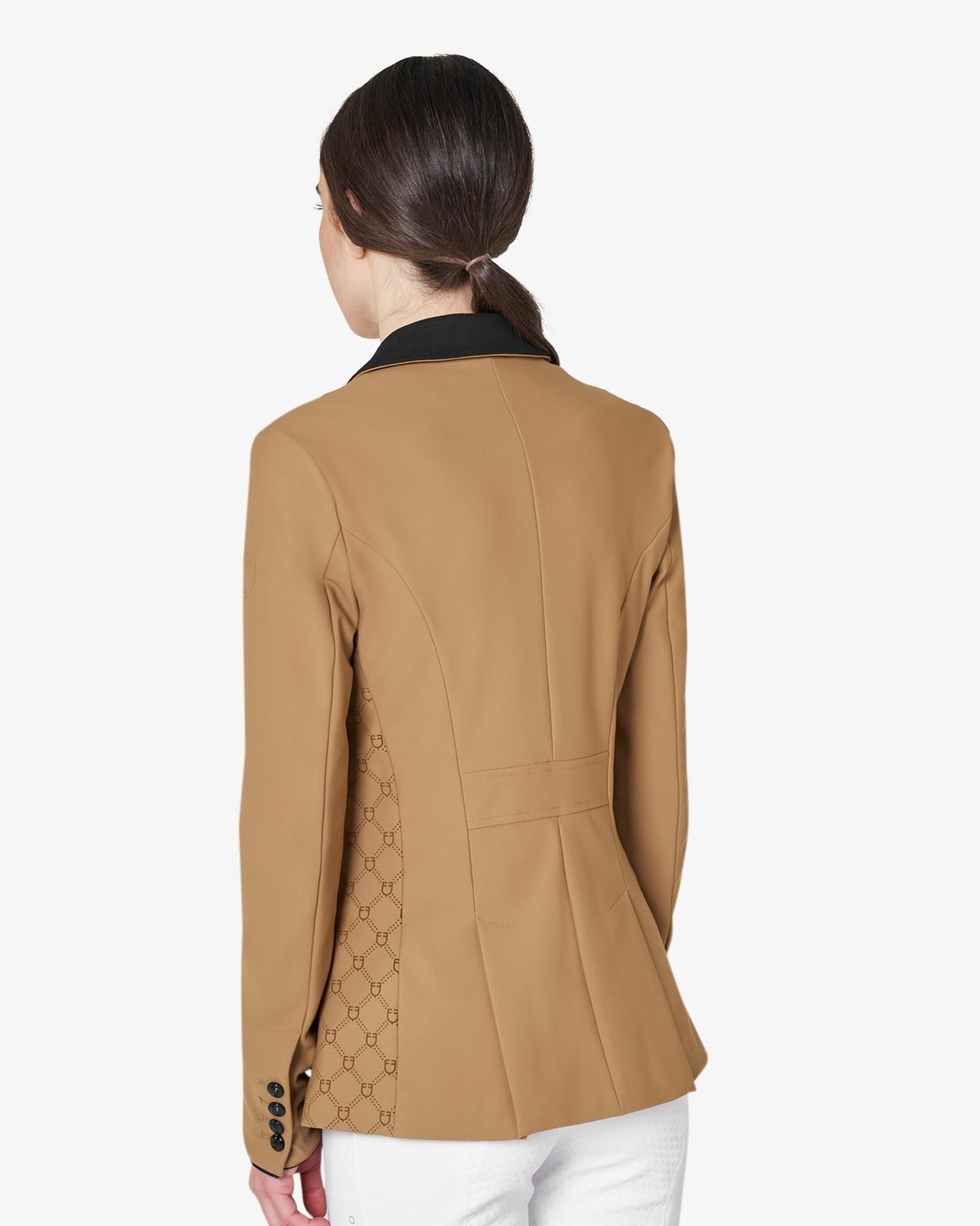 Women's monogram competition jacket in velvet-effect fabric
