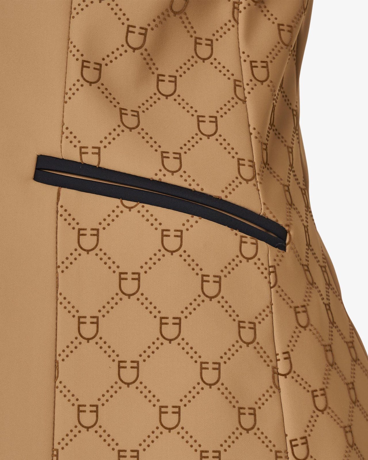 Women's monogram competition jacket in velvet-effect fabric