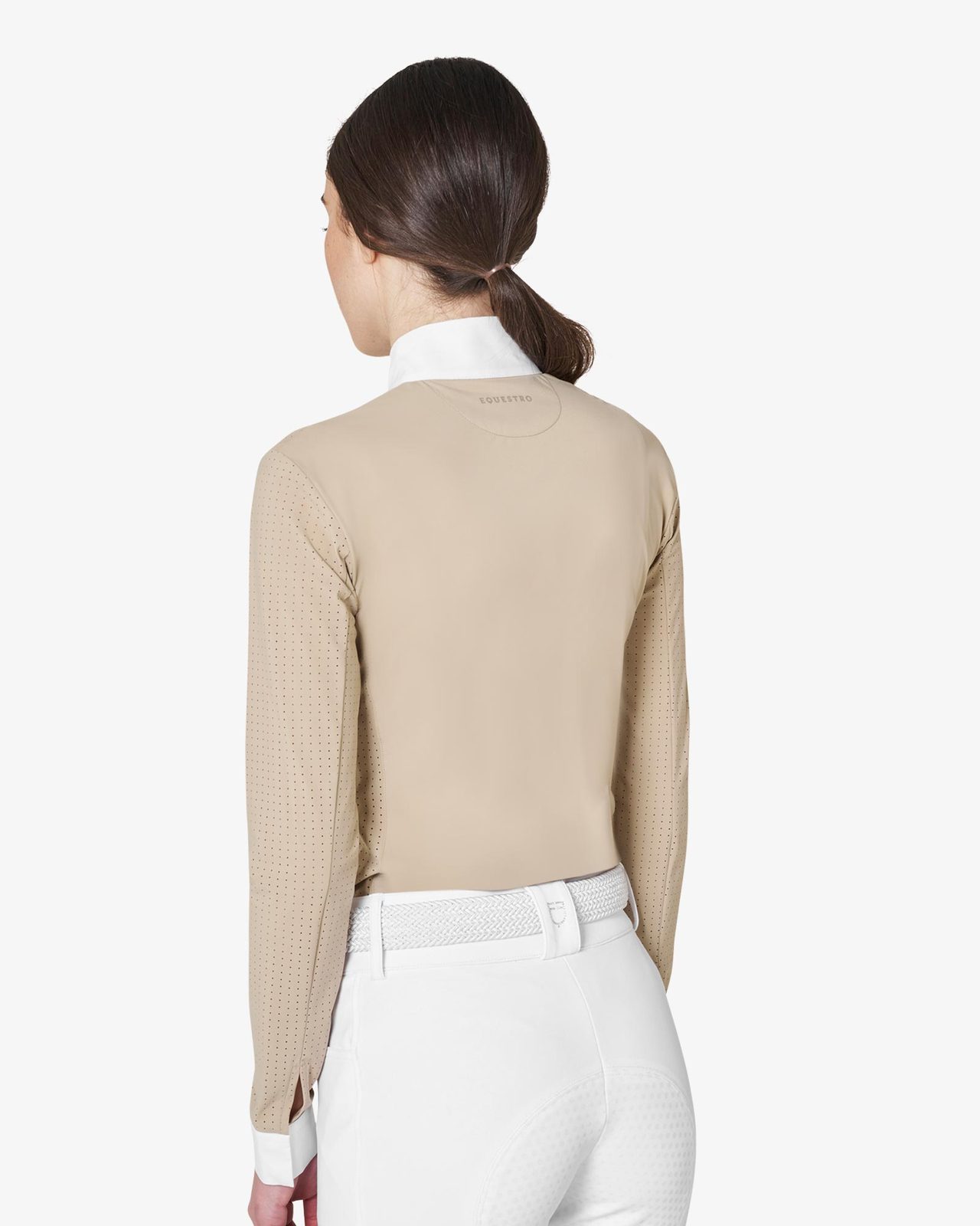 Women’s perforated long-sleeved competition polo shirt