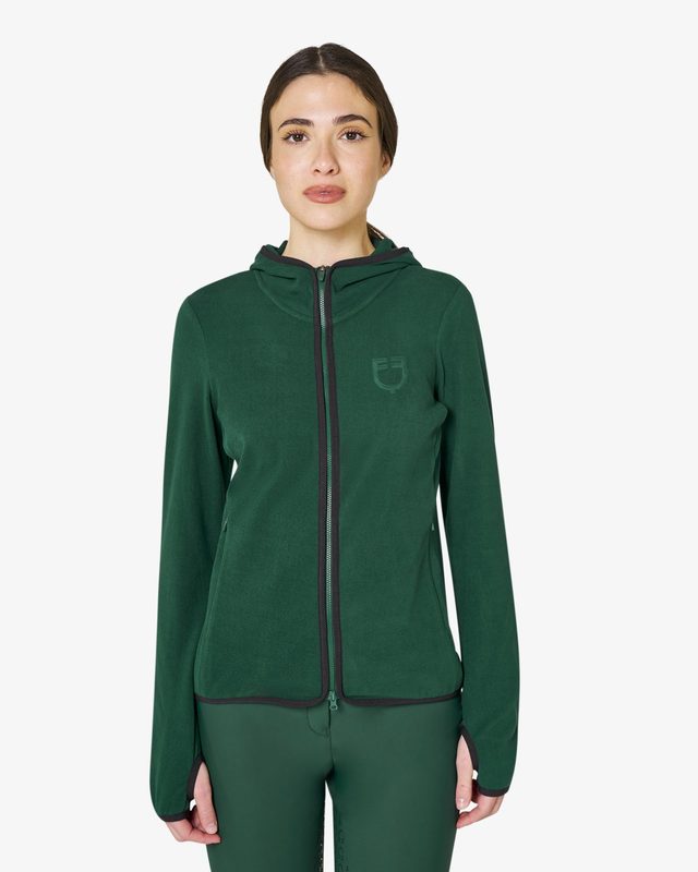 Felpa donna in pile con zip