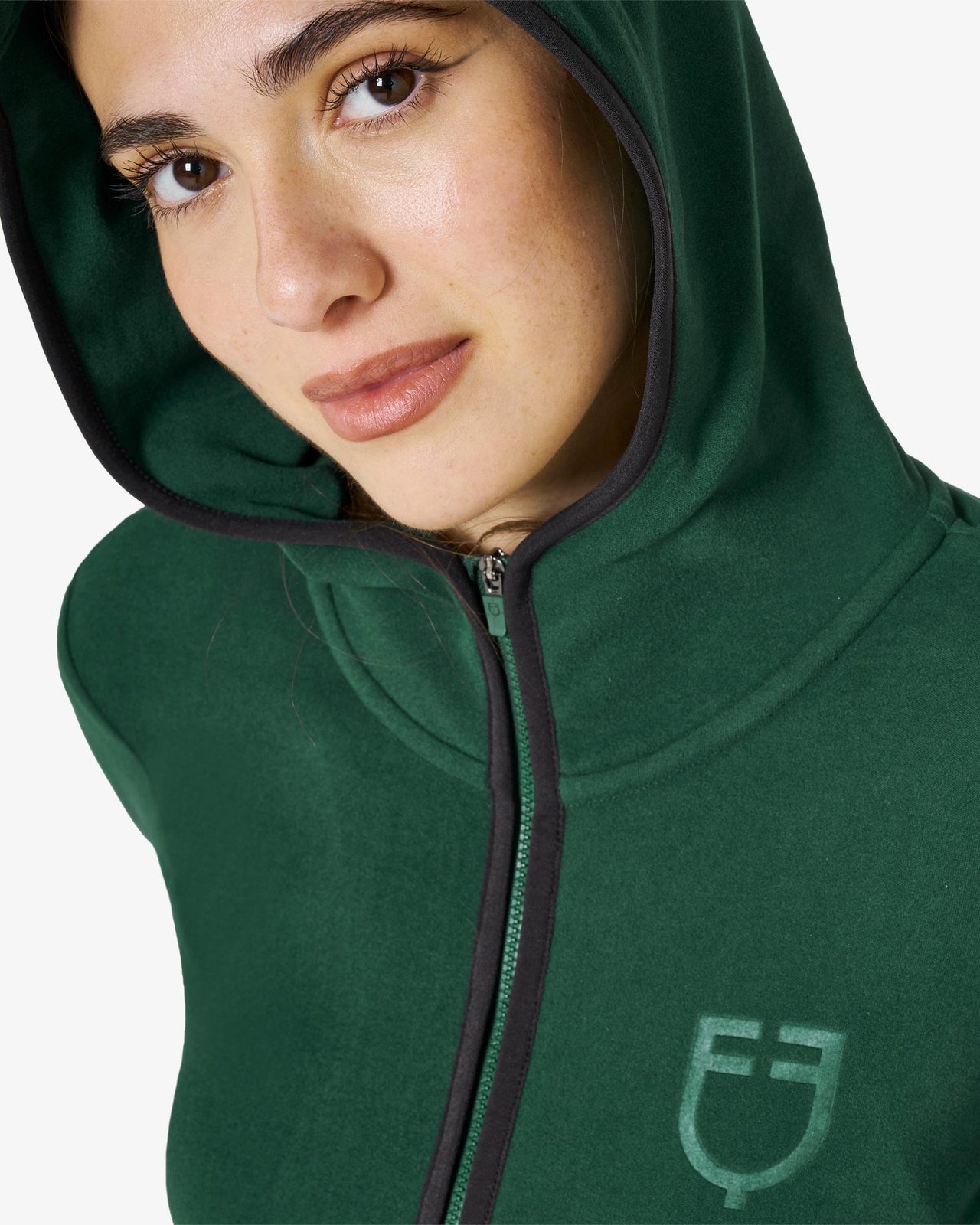 Felpa donna in pile con zip