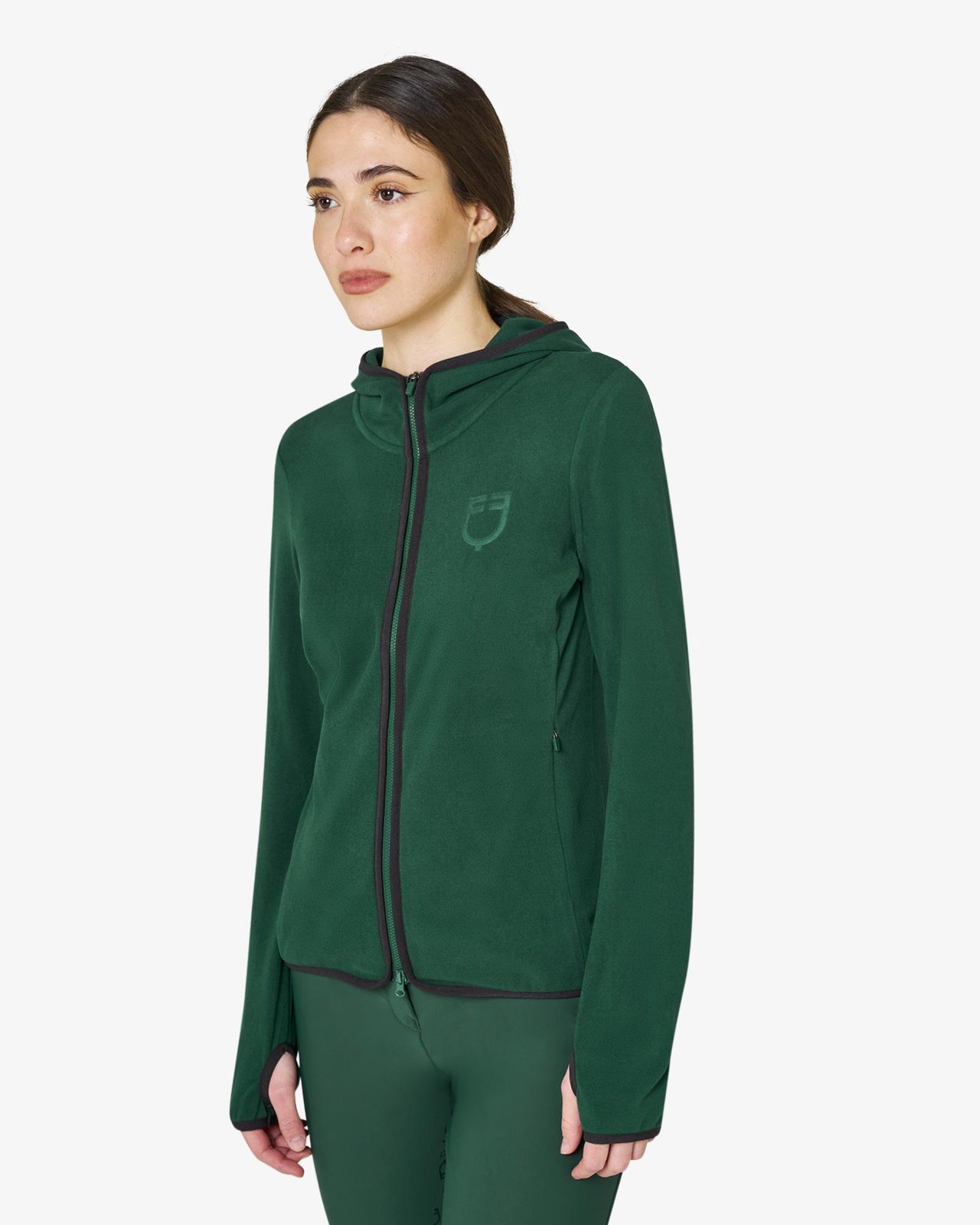 Felpa donna in pile con zip