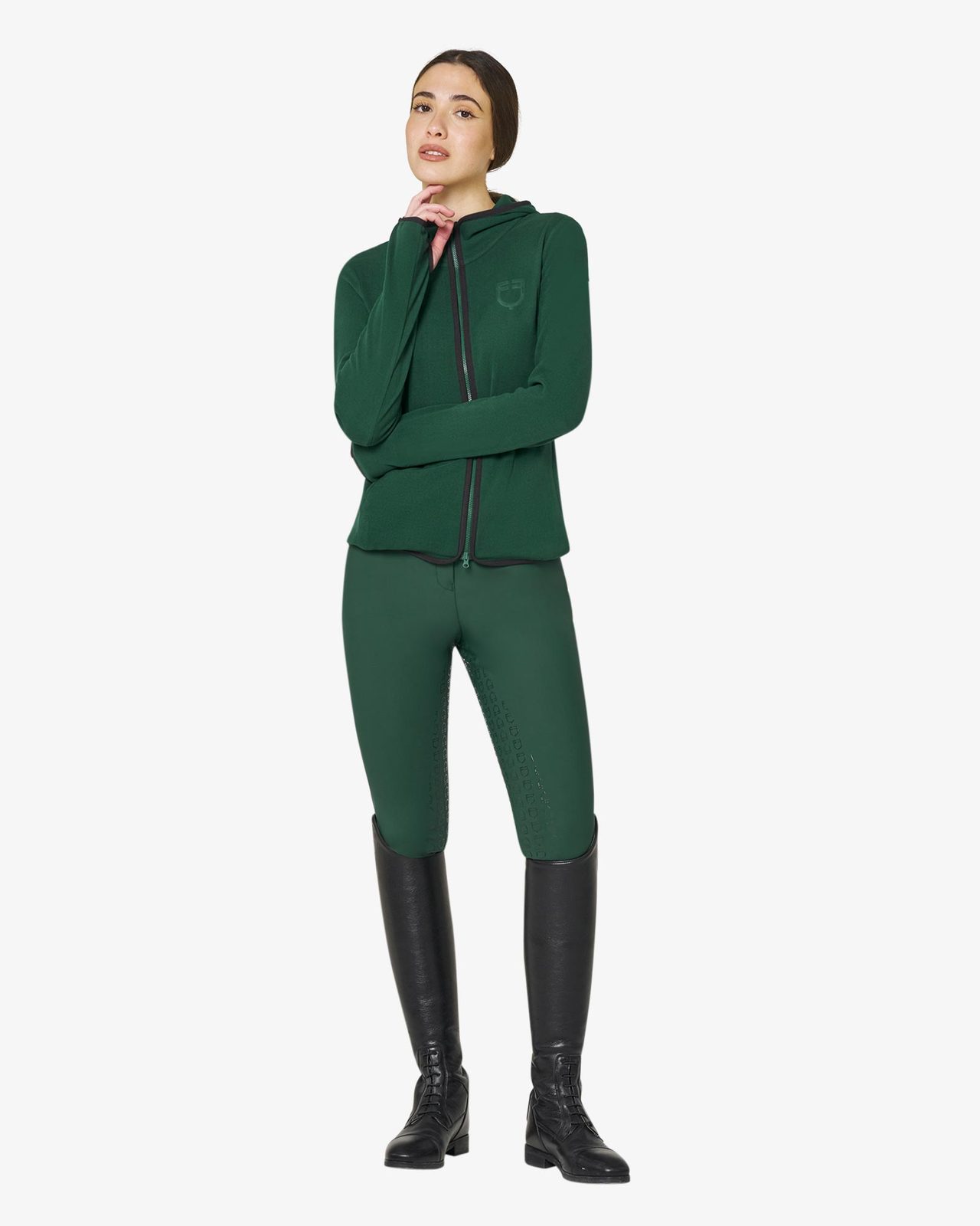 Felpa donna in pile con zip