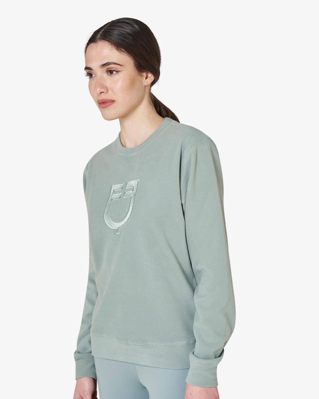 Women's fleece crewneck sweatshirt