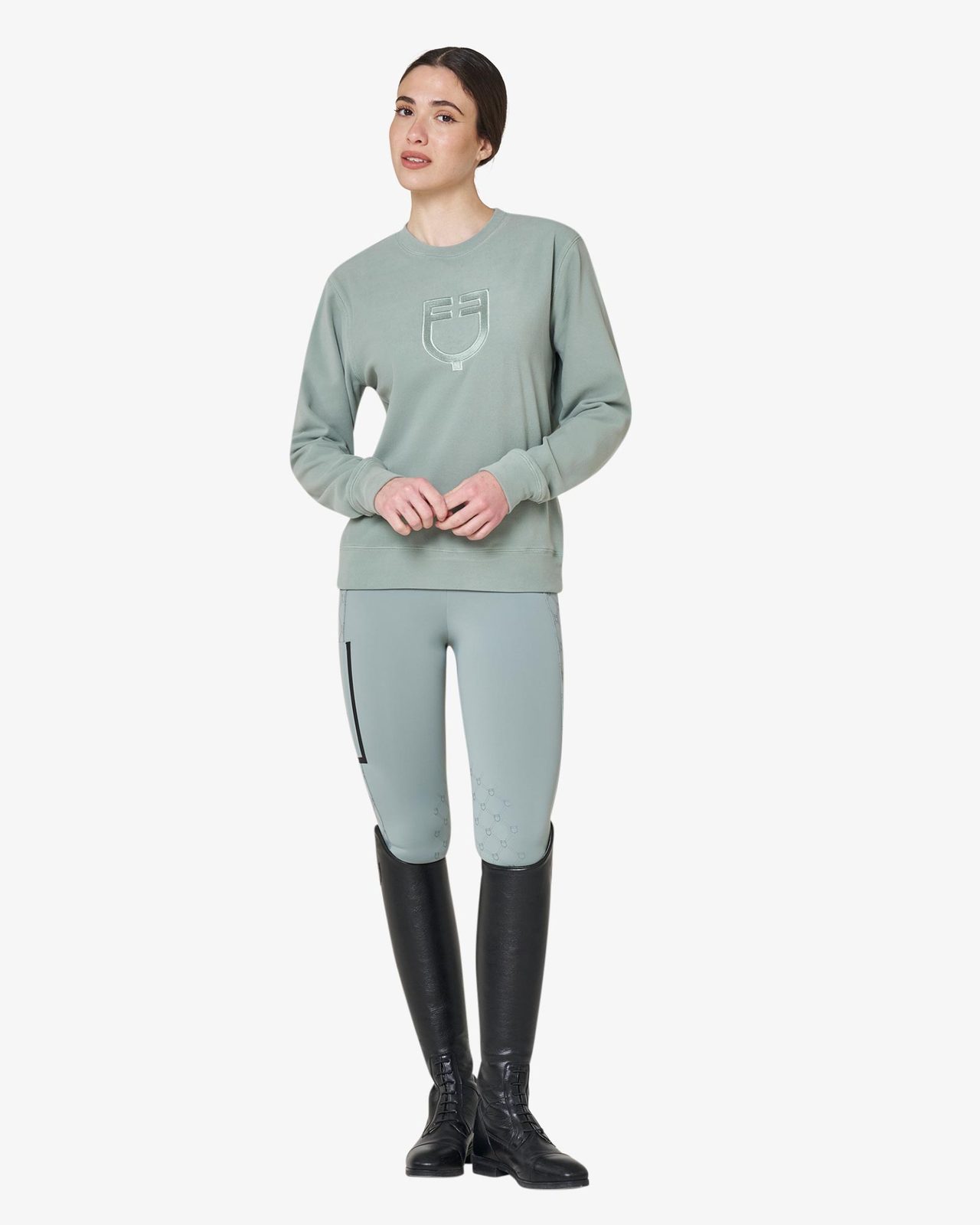 Women's fleece crewneck sweatshirt