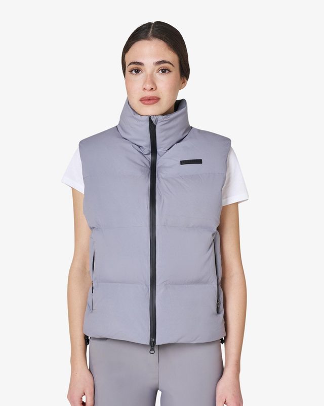 Women's padded high collar vest