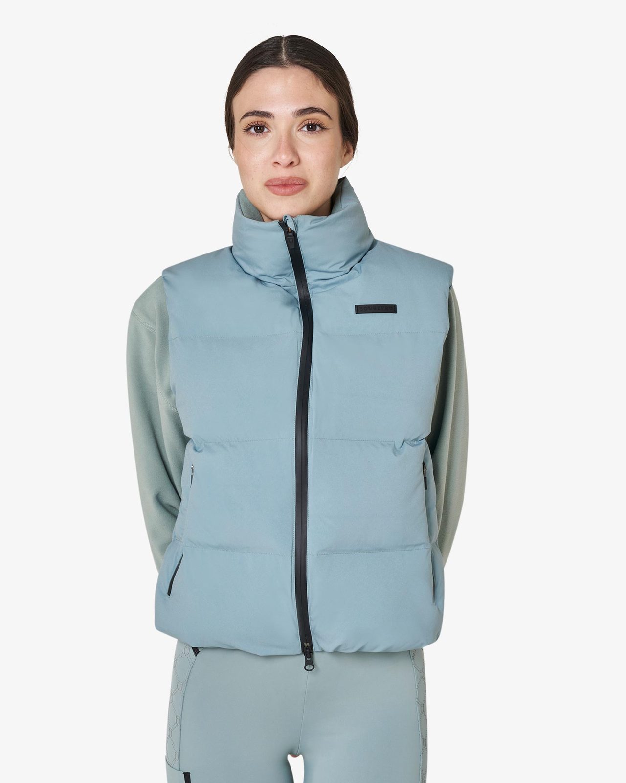 Women's padded high collar vest