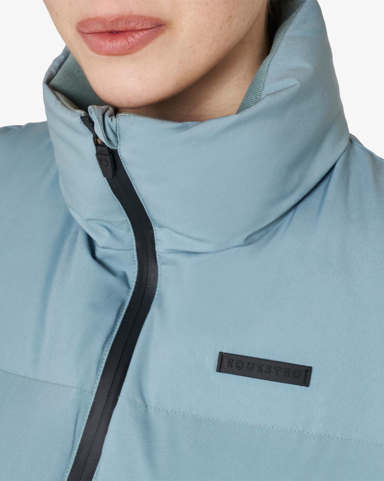 Women's padded high collar vest
