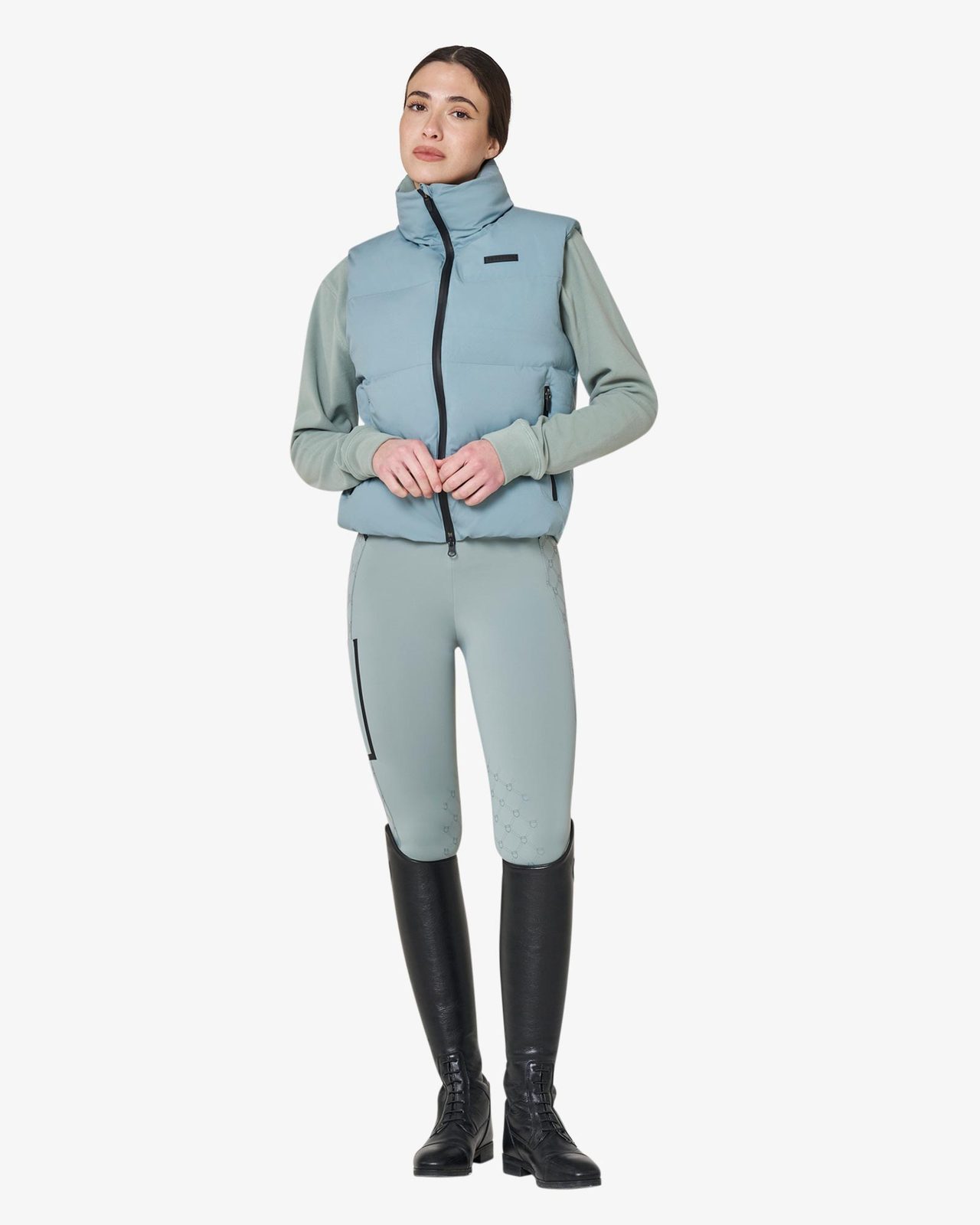 Women's padded high collar vest