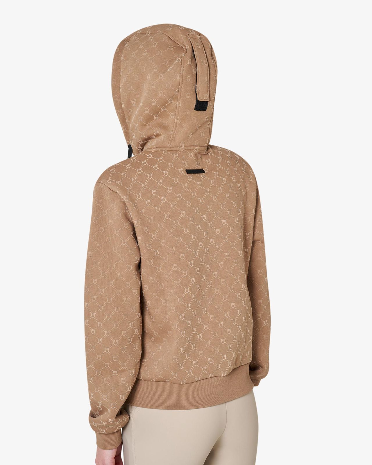 Felpa donna monogram con cappuccio