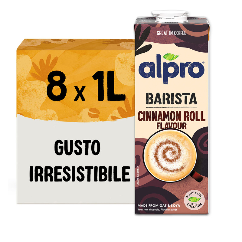 ALPRO BARISTA CINNAMON ROLL Bevanda 100% Vegetale 8x1L