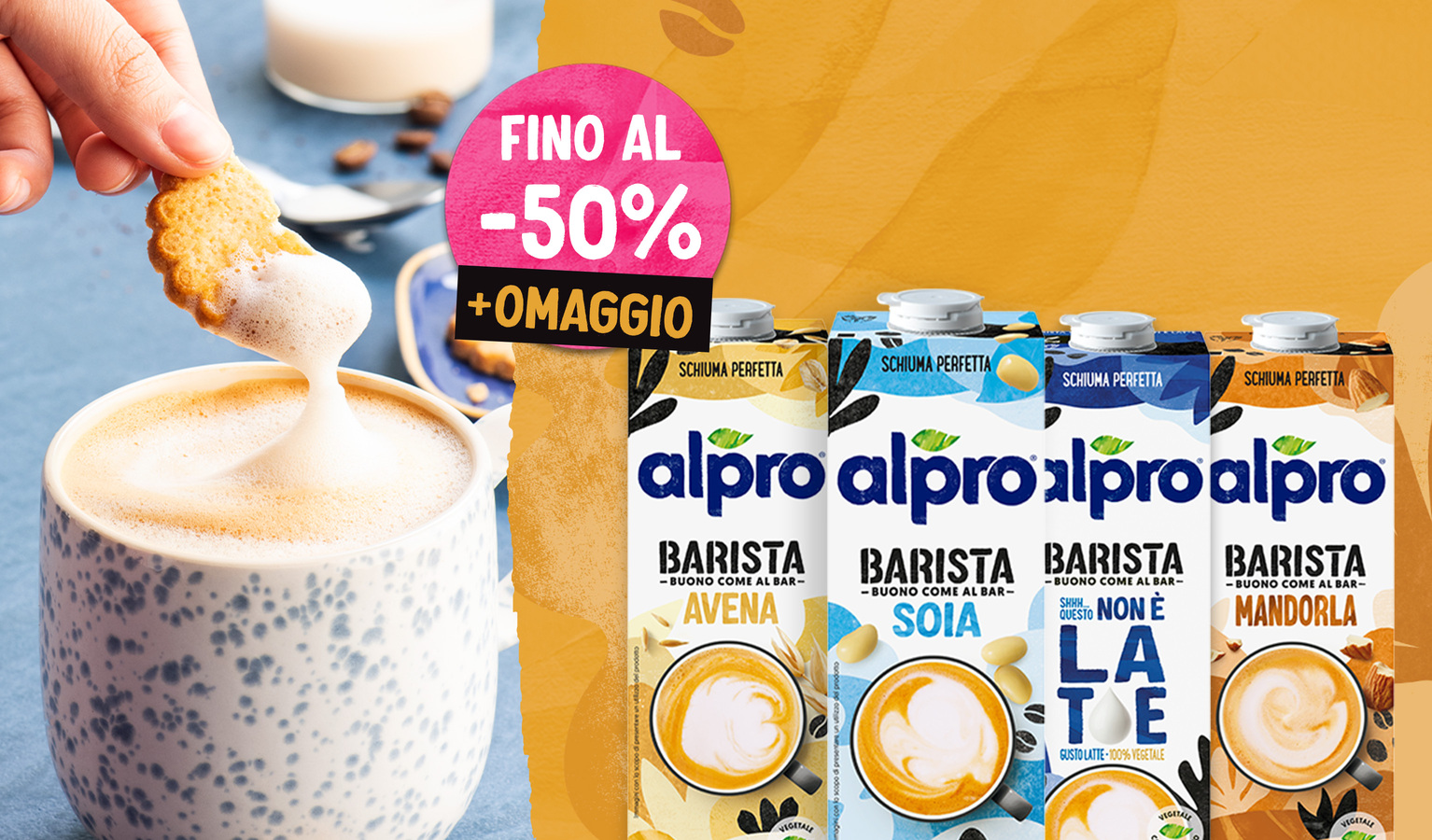 sconti fino al 50% solo su barista + shopper con minimo ordine complessivo Alpro 70€