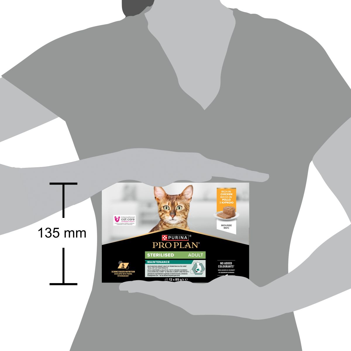 PURINA® PRO PLAN® STERILISED MULTIPACK - Mousse, ricco in pollo