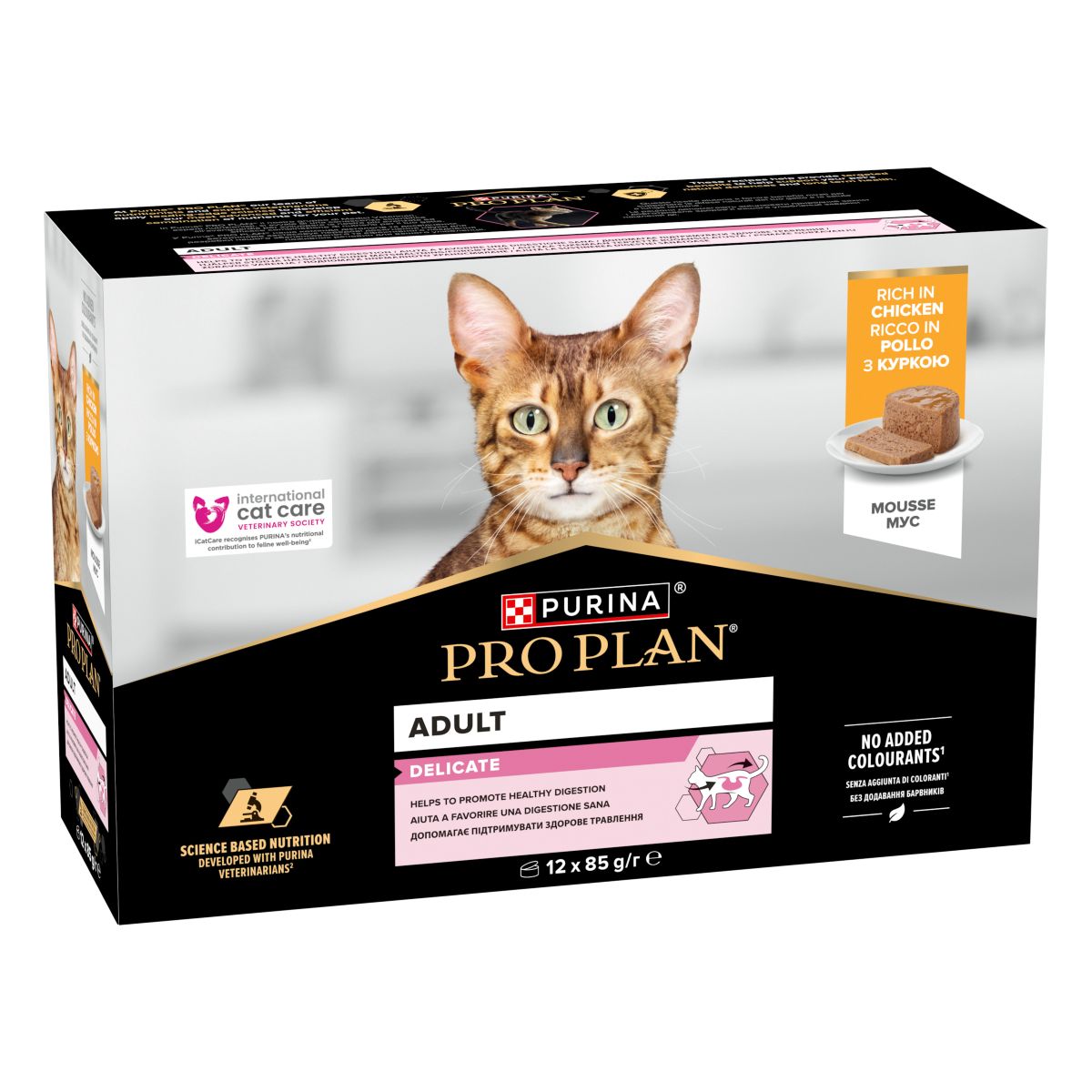 PURINA® PRO PLAN® DELICATE MULTIPACK - Mousse, ricco in pollo