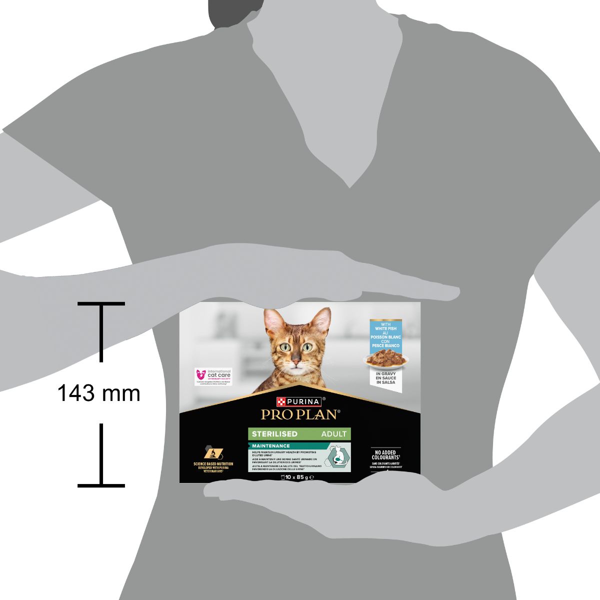 PURINA® PRO PLAN® Adult STERILISED MAINTENANCE MULTIPACK con pesce bianco in salsa