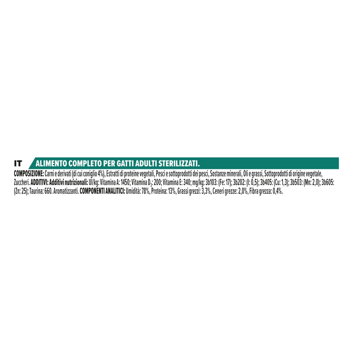 PURINA® PRO PLAN® Adult STERILISED MAINTENANCE MULTIPACK con coniglio in salsa