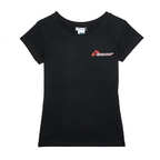 T-shirt donna nera Io Amo senza frontiere