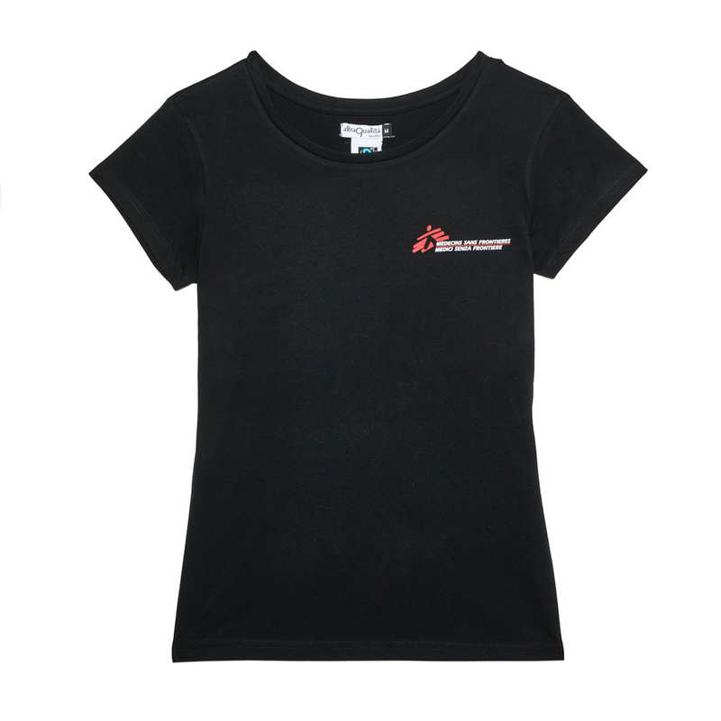 T-shirt donna nera Io Amo senza frontiere