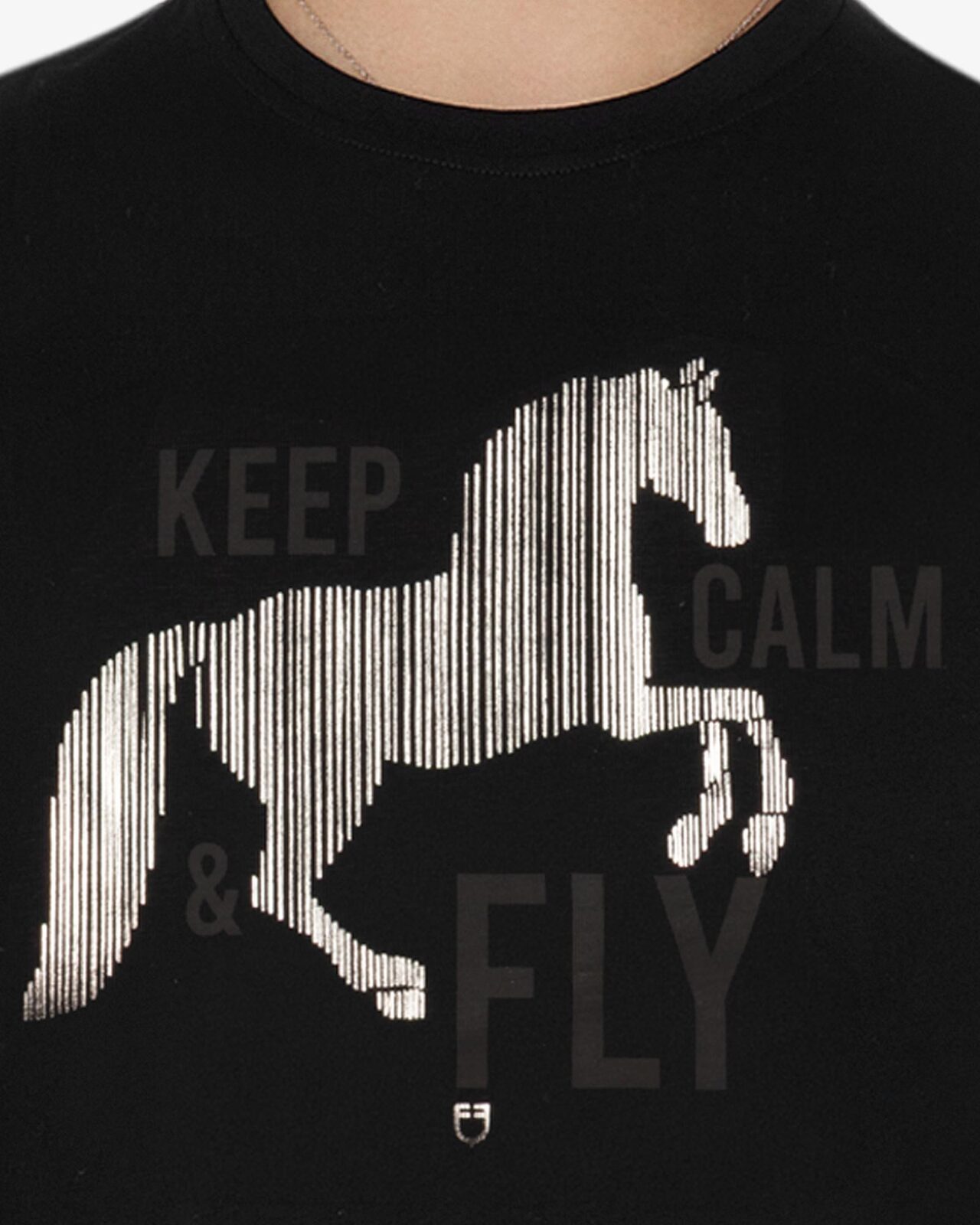 Girls' Keep Calm & Fly cotton T-shirt