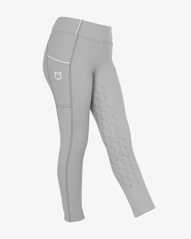 Girls' slim fit grip leggings with logo