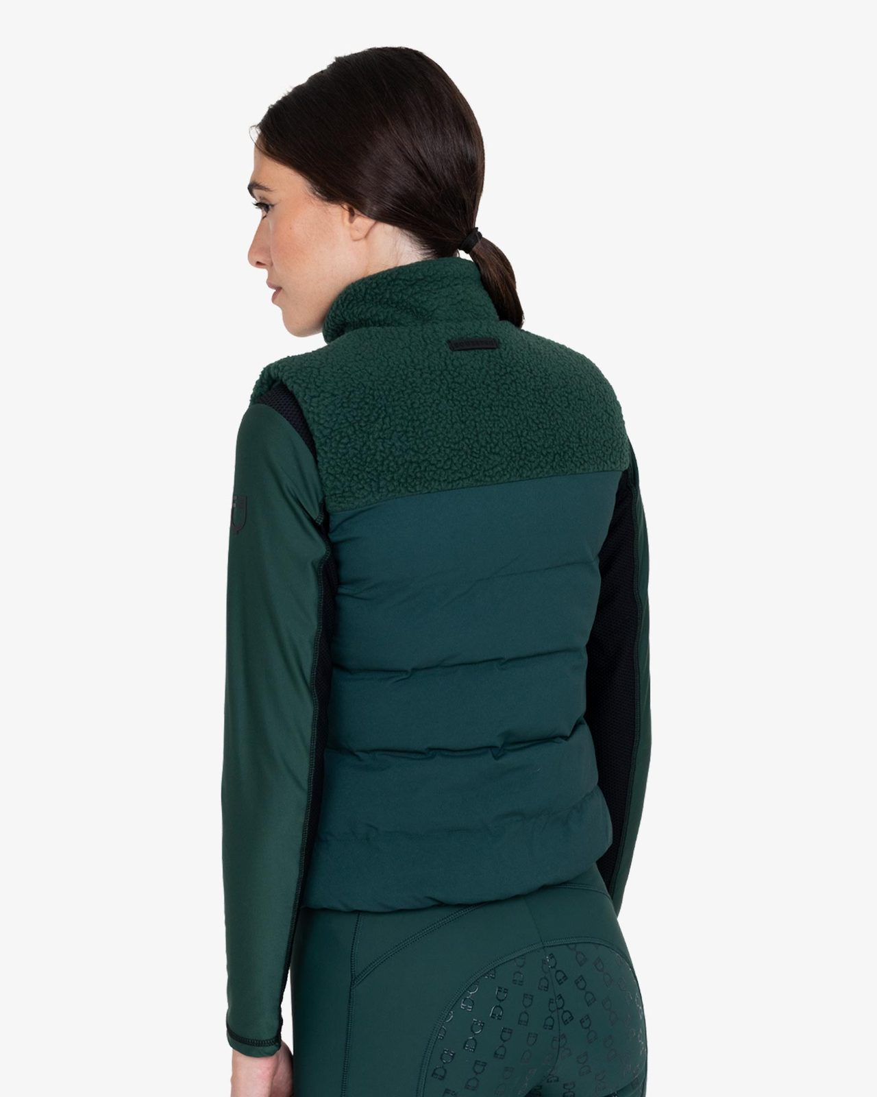 Women's vest with teddy fleece inserts