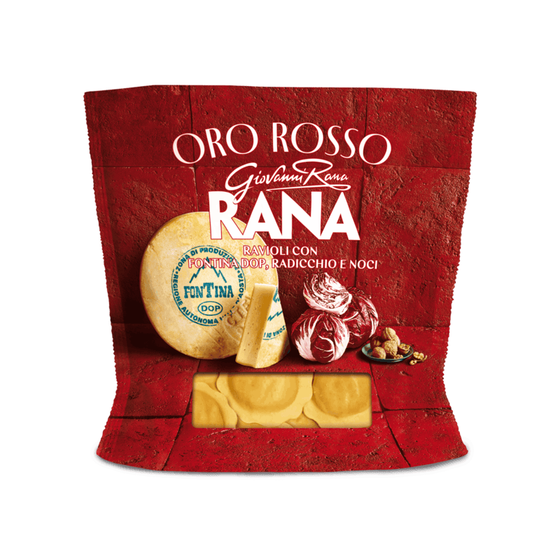 ORO ROSSO  Ravioli Fontina DOP, Radicchio e Noci - 250 g