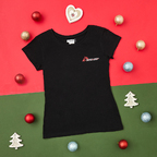 T-shirt donna nera Io Amo senza frontiere