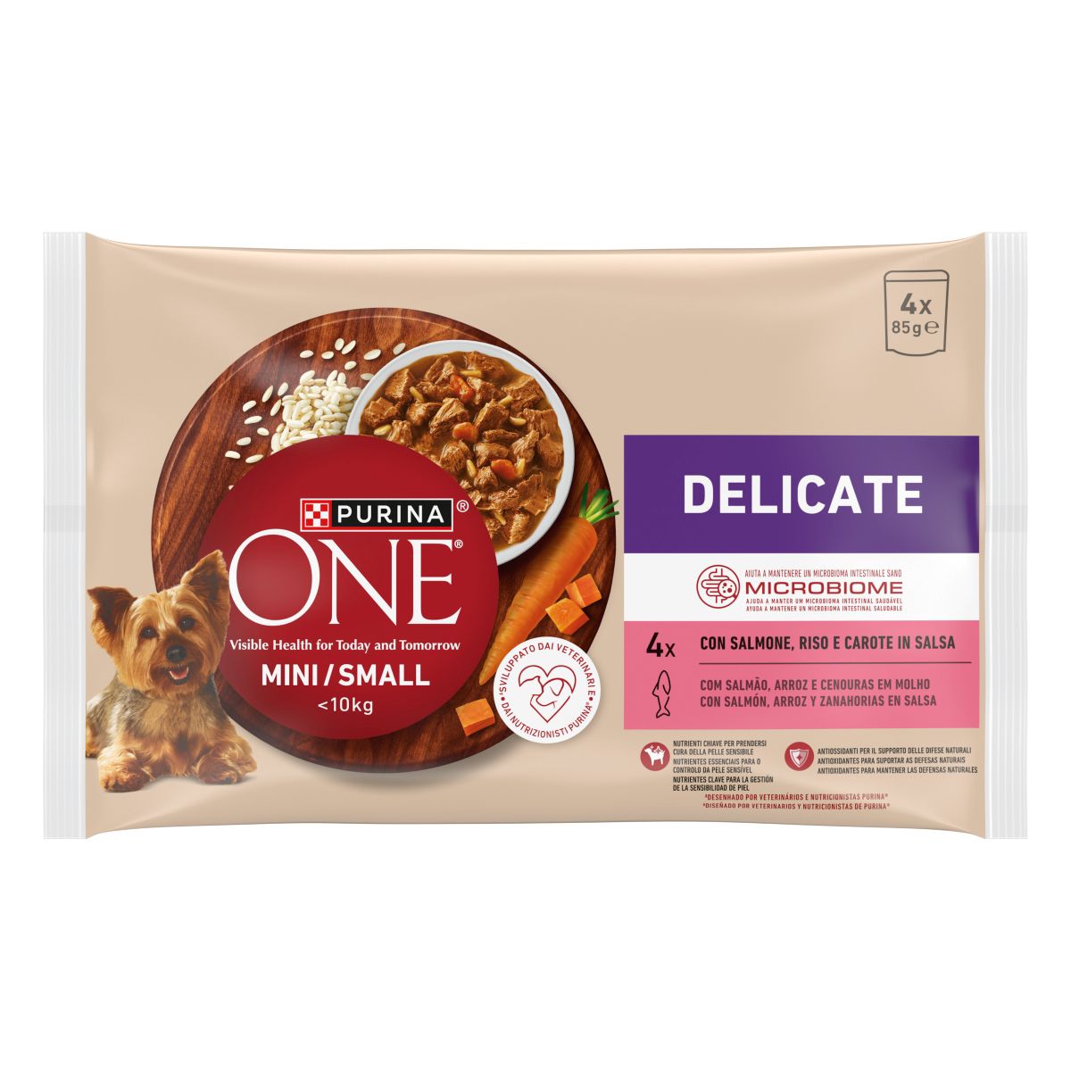 Purina ONE Delicate 4x85g Salmone in Salsa
