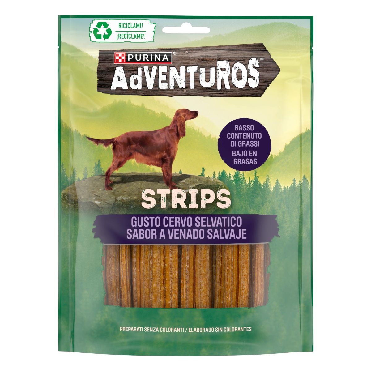 ADVENTUROS® Strips Snack Cane al gusto Cervo