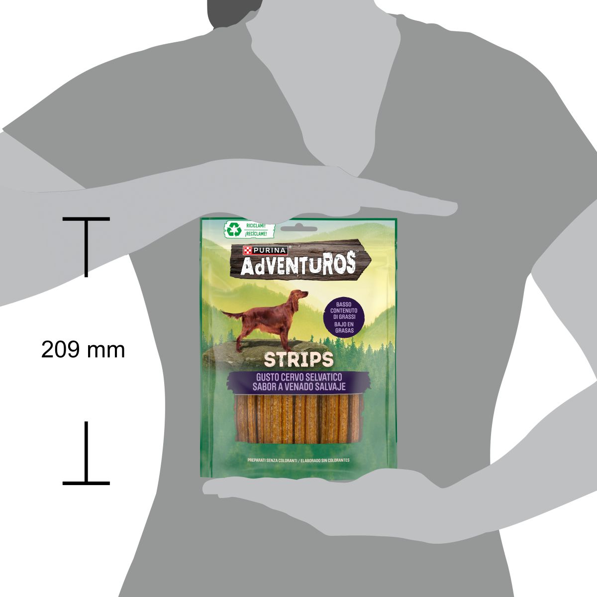 ADVENTUROS® Strips Snack Cane al gusto Cervo