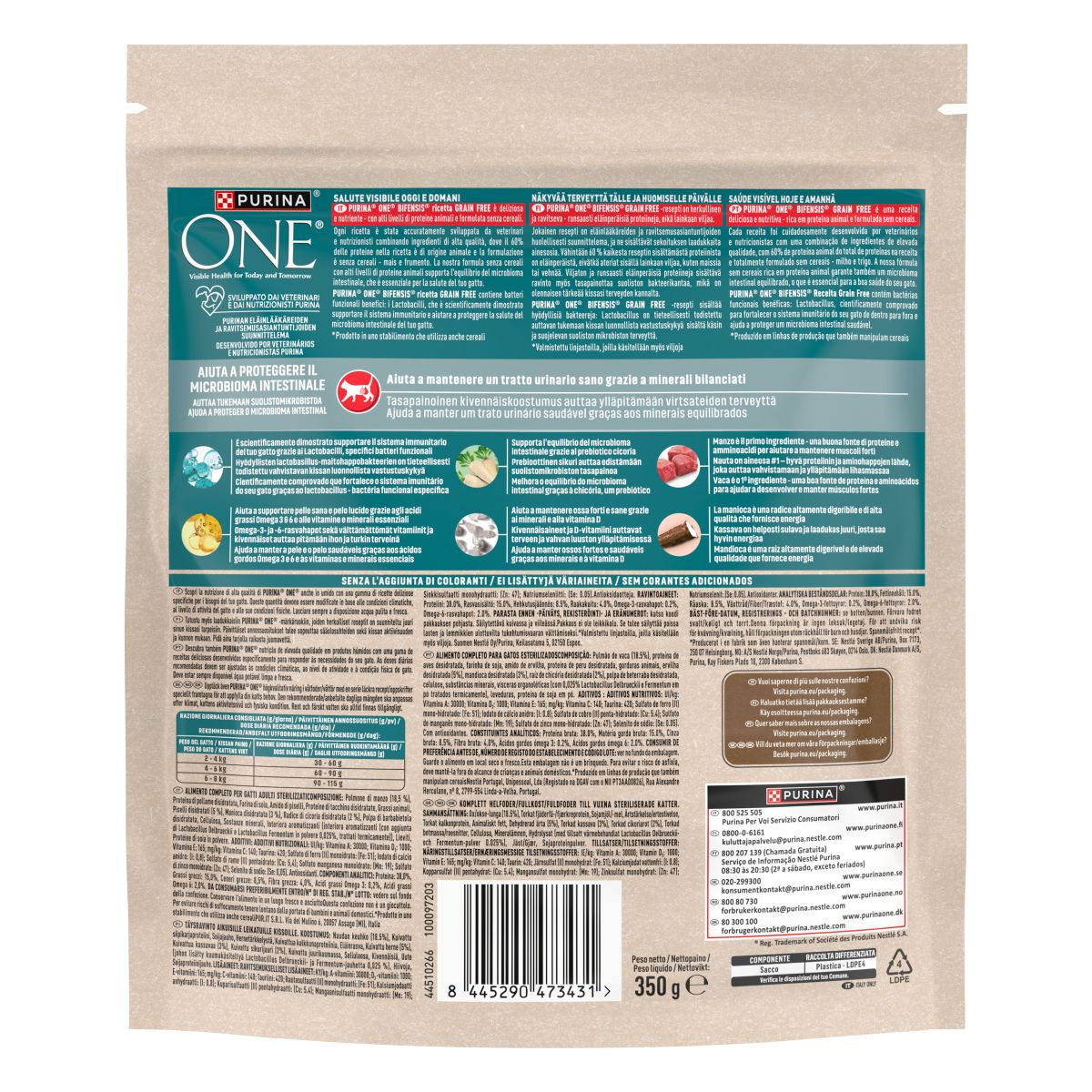 PURINA ONE® Bifensis Sterilcat, Secco Gatto Grain Free ricco in Manzo