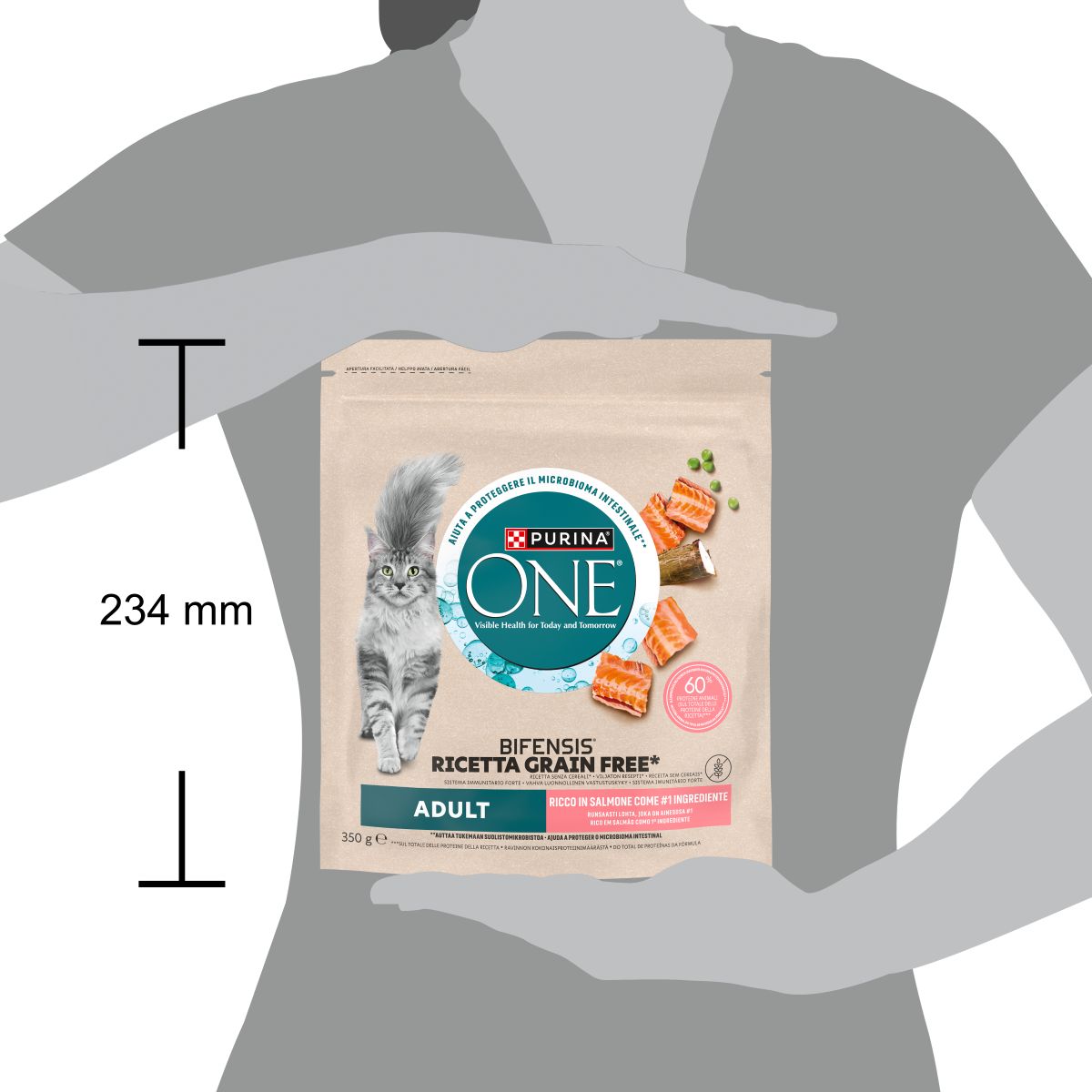 PURINA ONE® Bifensis Adult, Secco Gatto Grain Free ricco in Salmone