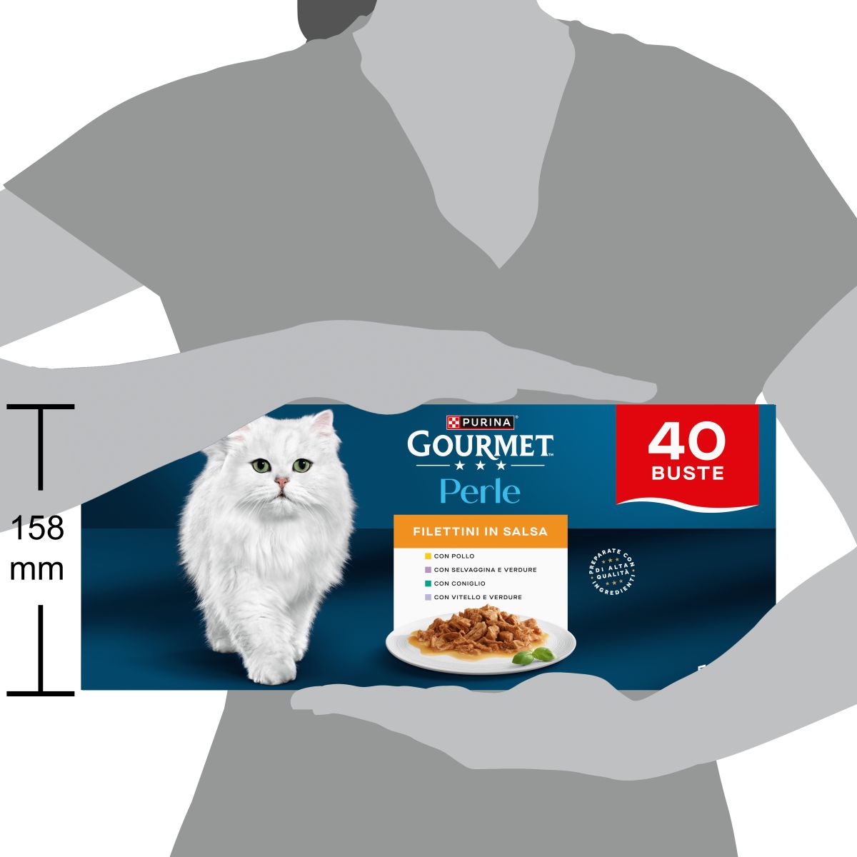 GOURMET® Perle Filettini in Salsa, Gusti Assortiti, Multipack da 40