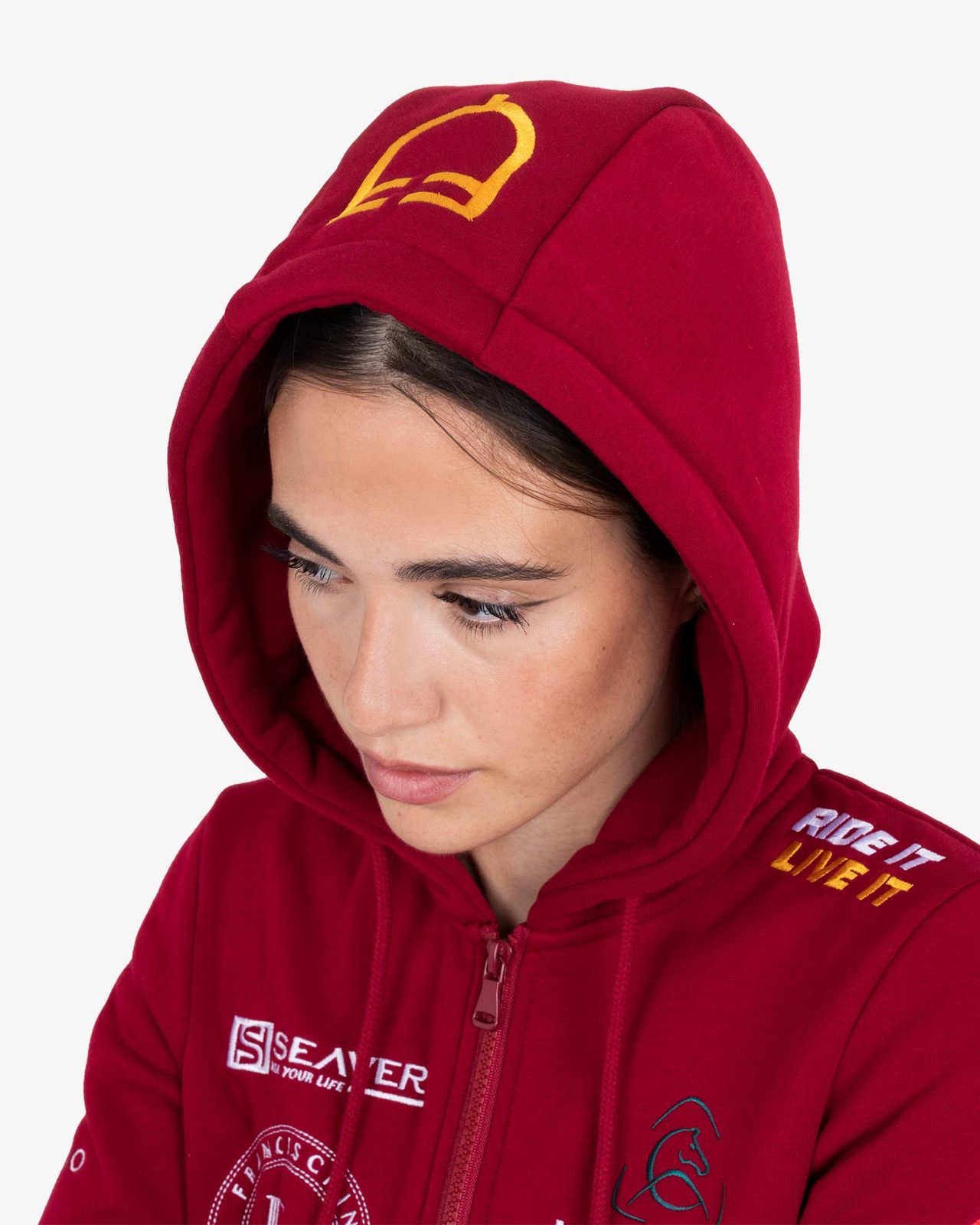 Women's multi-logo hoodie S26 design