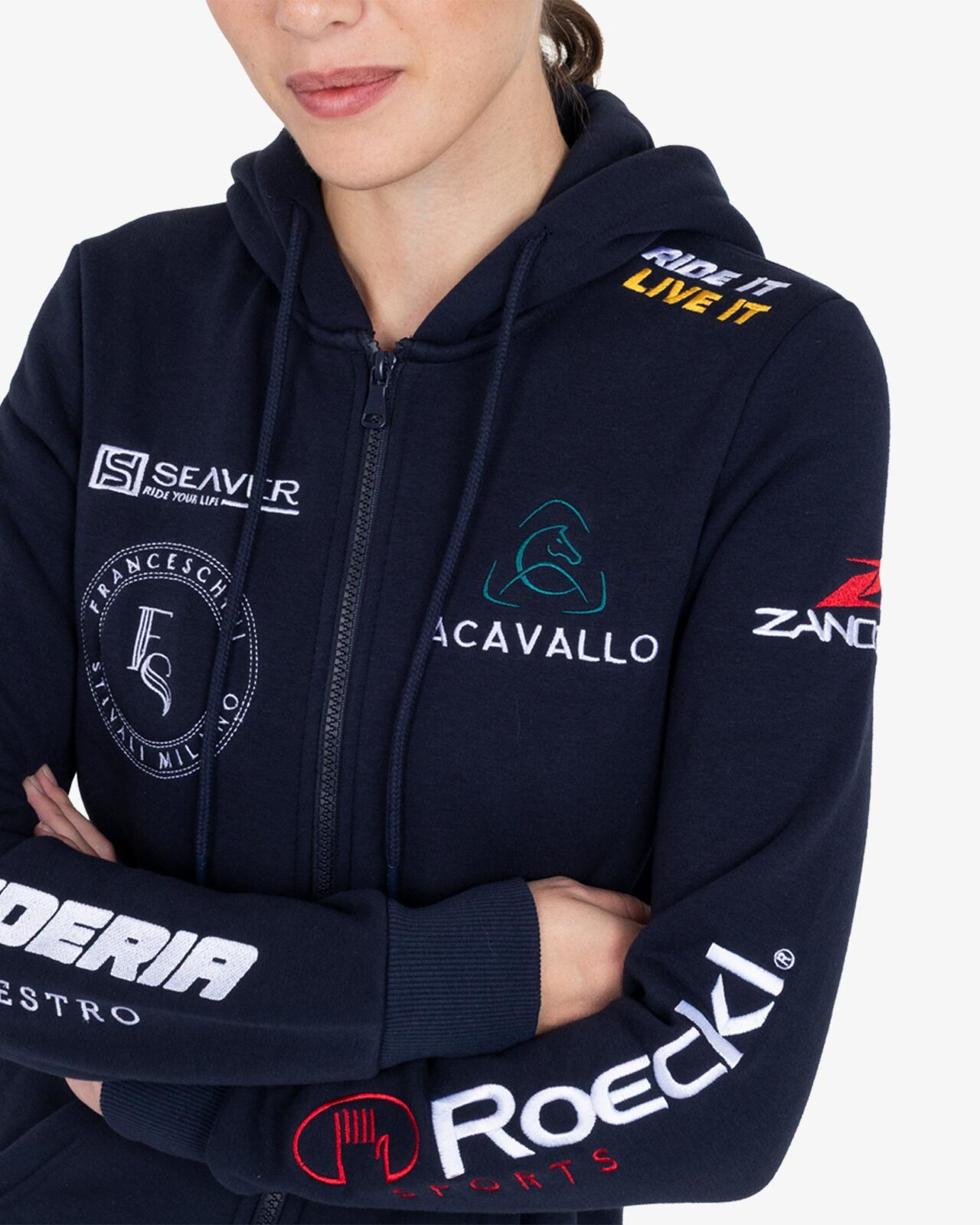 Women's multi-logo hoodie S26 design