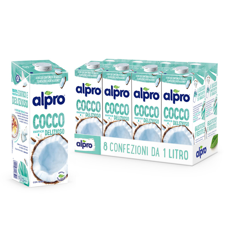 ALPRO CLASSICO Gusto Cocco 100% Vegetale | Alproshop.it 8 Confezioni da 1l
