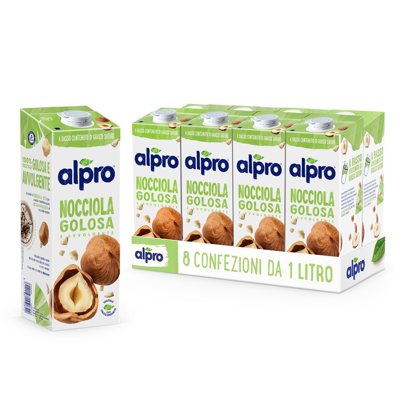 ALPRO CLASSICO Gusto Nocciola 100% Vegetale | Alproshop.it 8 confezioni x 1 Litro Alzi la mano chi adora le nocciole! Frutti dal gusto rotondo e goloso, vengono tostati e delicatamente lavorati per realizzare il nostro ALPRO CLASSICO alla Nocciola. Da ALPRO selezioniamo con cura le migliori nocciole, provenienti da coltivazioni e raccolti gestiti in maniera responsabile, per dare vita ad una bevanda buona per te e per il pianeta. ALPRO bevanda alla Nocciola è l'alternativa vegetale al latte preferita dai più golosi: con il suo gusto inconfondibile sa addolcire ogni momento de