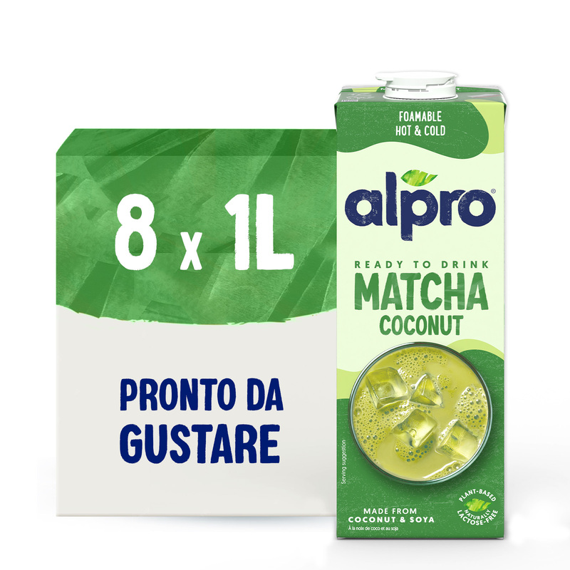 ALPRO CLASSICO Bevanda Vegetale al Matcha 8x1L | Alproshop.it 8 Confezioni da 1l